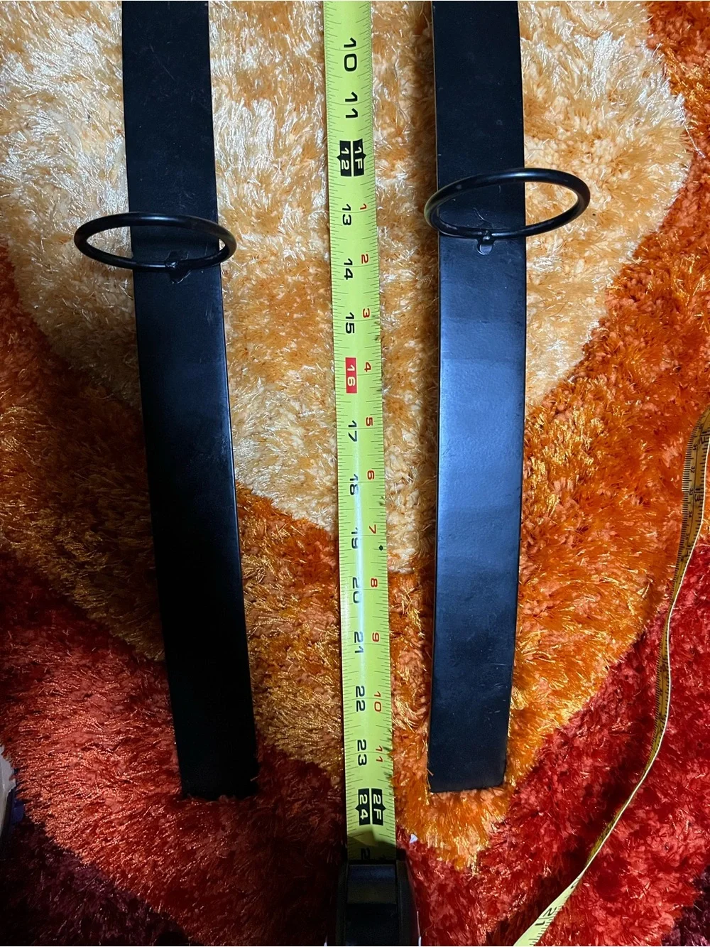 Black metal curved votives wall sconces